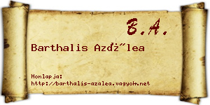 Barthalis Azálea névjegykártya